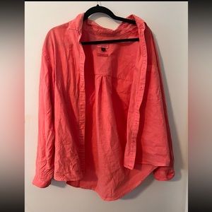 Oversized button down blouse